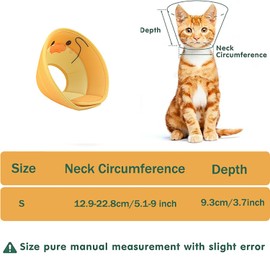 YQkangzhu 2Pcs Cat Recovery Cone, Soft Cat Cone Collar, Adjustable Elizabethan Collar for Cats, Comfortable Cat Cone Collar After Surgery Stop Licking, Cute Cartoon Design Pet Cone for Kitten (S)