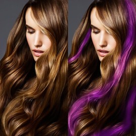 GEUUFEA Semi Permanent Hair Color, Neon Purple Hair Gel, Vibrant Colors, Temporary Washable Cream for All Men & Women's Hair Types