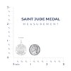 PicturesOnGold.com Saint Jude Round Religious Medal EXCLUSIVE - Sterling Silver