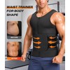 Junlan Sauna Suit for Men 2 in 1 Waist Trainer