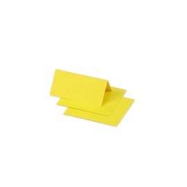 Clairefontaine - Ref 75023C - Pollen Place Card (Pack of 25 Sheets) - 85 x 40mm Sized, 210gsm Grained Card, Acid Free, Inkjet & Laser Printer Compatible - Intensive Yellow