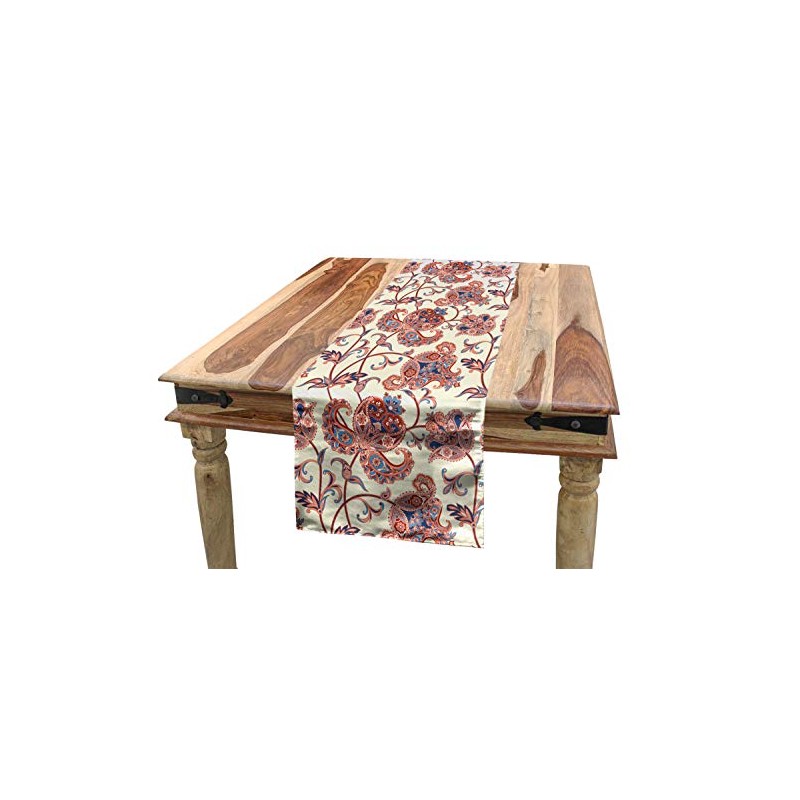 ABAKUHAUS Traditional Paisley Boho Table Runner, Dining Room, Kitchen, Rectangular