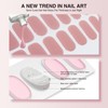 Nelikoo Semi Cured Gel Nail Strips, 20 PCS Gel Nail