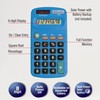 BAZIC 8-Digit Dual Power Calculator Pocket Size, Solar Powered &