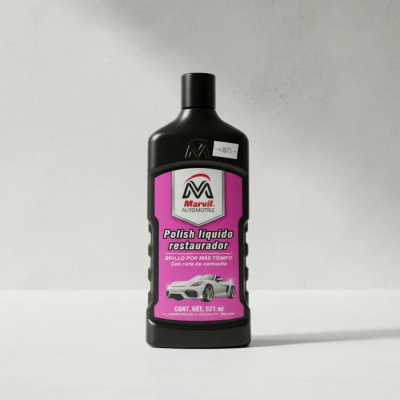 Polish Líquido Restaurador Con Cera De Carnauba Marvil 521ml