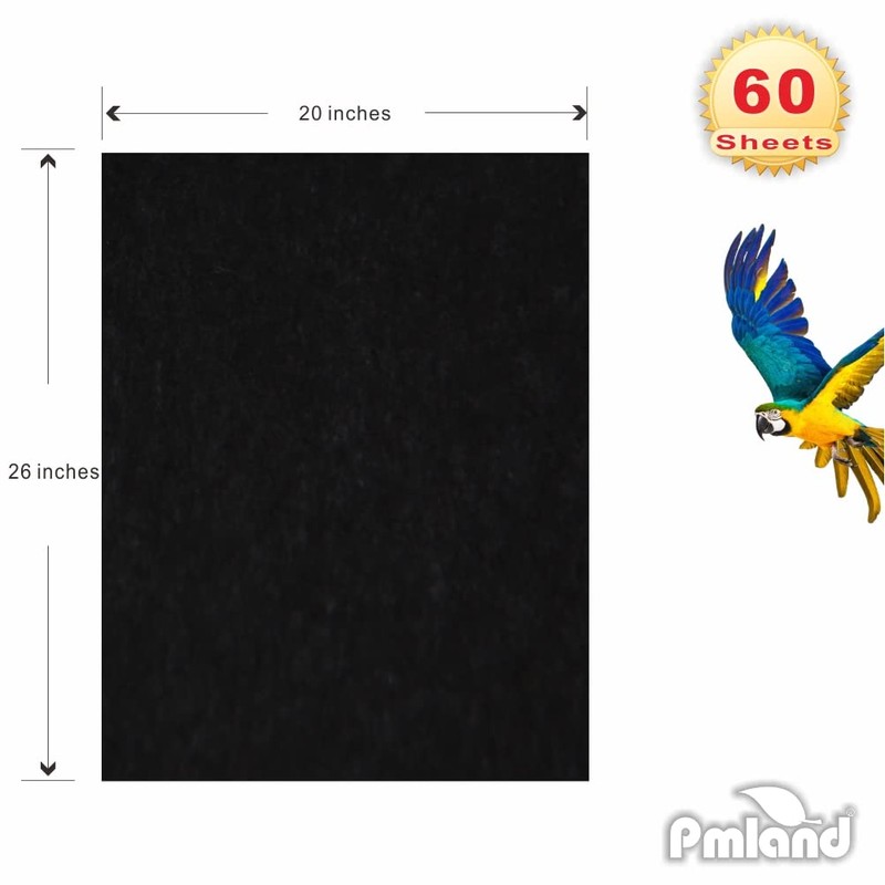 PMLAND Gift Wrapping Tissue Paper- Black Color - 20 Inches