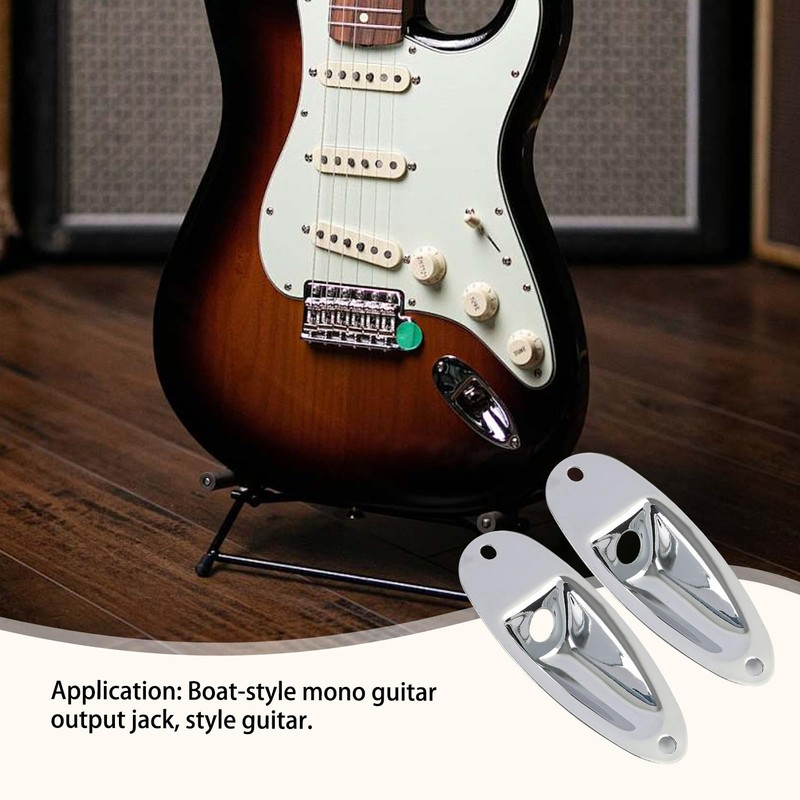Nextpal 2 Pcs Guitar Jack Plate, Output Jack Socket Plate