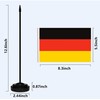 Germany German Deluxe Desk Flag Set, Small Mini Miniature Germany