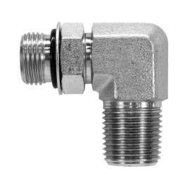 Gates 6806-08-08 Hydraulic Fitting 1/2" Male O-Ring X 1/2" Male NPT Pipe 90