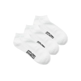 JACK & JONES Men's Jacbasic Bamboo Short Sock 3 Pack Noos Socks, White, One Size, White
