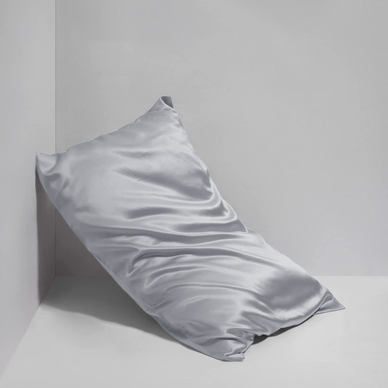 Yorkshire Bedding Satin Pillow Cases 2 Pack – Luxurious Grey