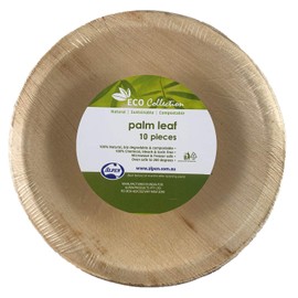 10 x Pk10 CATERING COLLECTION Palm Leaf Round Bowl 6½" (100 Total), 461214