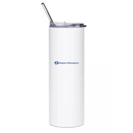 Hughes 500D Stainless Steel Water Tumbler with straw - 20oz.