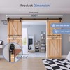 EaseLife 9 FT Double Door Sliding Barn Door Hardware Track