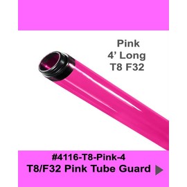 1800ceiling 4' Pink Tube Guard for T8-F32 Bulb (4)