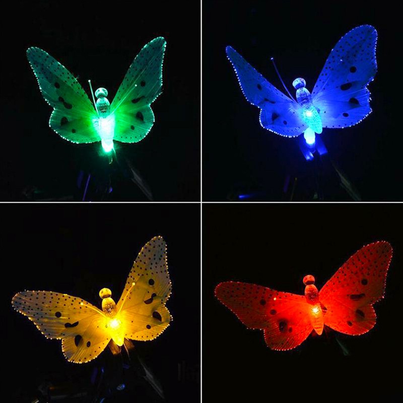 Solar Light String 12 LED IP44 Waterproof Colorful Butterflies Lamp