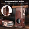 USEWIRE Cigar Lighter, Multifunctional Lighter with V-Cigar Cutter, Cigar Holder,