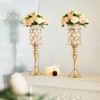 Set of 2 Gold Versatile Vases — 18" Tall Flower