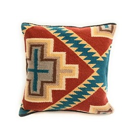 Ranch Junkie Mercantile Southwestern Handwoven Wool Pillow Covers- Assorted Colors- 18 X 18 Throw Pillow Covers (The Denver)