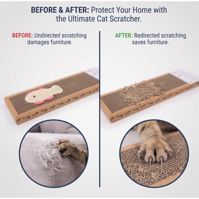 Cat Scratching Pad for Everyday Scratching – 37 x 12
