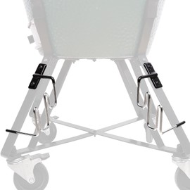 KAMaster Grill Rack for Large Big Green Egg Cart,Utility Rack with 2 Slot Positions Hold Plate Setter,Cooking Grids and Baking Stones,Stainless Steel Rack for Grill Rolling Cart