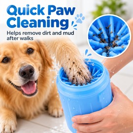 Dog Paw Cleaner Cup for Muddy Paws – Soft Silicone Cleaning Brush for Easy Paw Washing After Walks and Outdoor Play