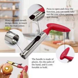 Y8HM Apple Corers Slicers Set, 1 Pcs Apple Corer Remover +1 Pcs Fruits Slicer for Kitchen