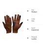 eGlove EQUEST GRIP PRO Leather Touchscreen Horse Riding Gloves (Tan,