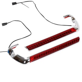 Kojem LED Side Marker Light Kit Compatible with 2014-2024 Harley Touring Road King Street Road Glide FLHR Replacement for P/N 69200722 69201599A Saddlebag Chrome Red