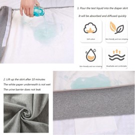 Yodilala Unisex Full-Open Adult Diaper Skirt, Waterproof Diaper Skirt, Adjustable Diaper Skirt, Reusable Side Leakage Diaper pad, Suitable for Adults, The Elderly, and Children(Pink,L)