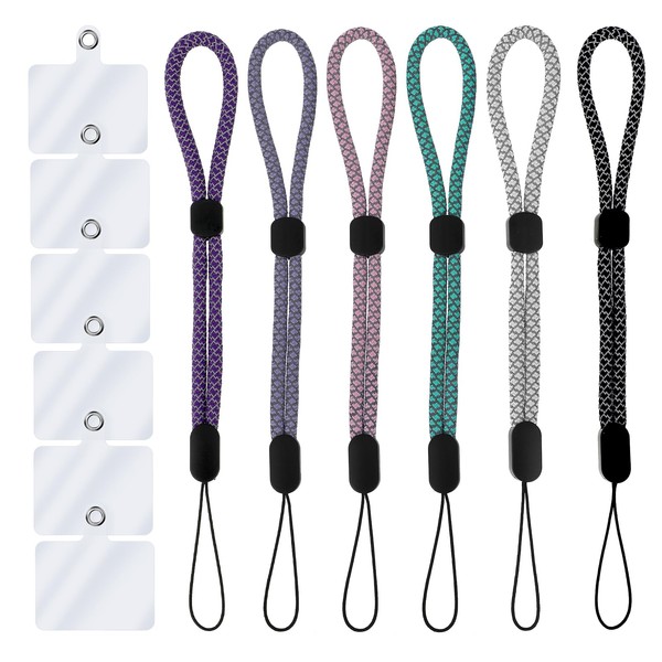 Amaxiu 6 x hand wrist strap lanyards, adjustabe phone short