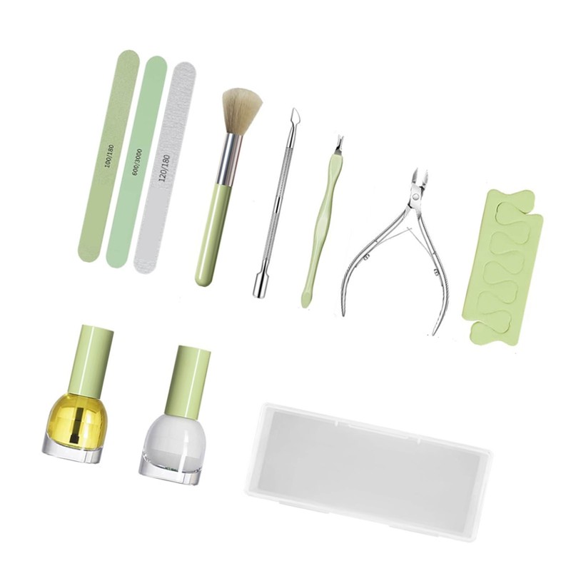 Nail Cuticle Care Tools Kit with Nail Files Buffer Stainless