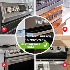 EUDEMON Child Safety Heat-Resistant Oven Door Lock, Oven Front Lock for Kids Easy to Install, Use Adhesive,No Screws or Drill (1 Pack,Clear-White)(Only for Flat Surface)