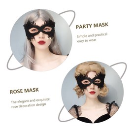 Hohopeti 1pc Rose Decorative Half for Masquerade Parties Elegant Rose Decoration Comfortable Costume Accessory for Cosplay Festivals Dance Events