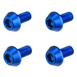 DRC D58-52-112 Tapered Bolt, Aluminum, Blue, M6 x 0.5 inches (12 mm), 4 Pieces