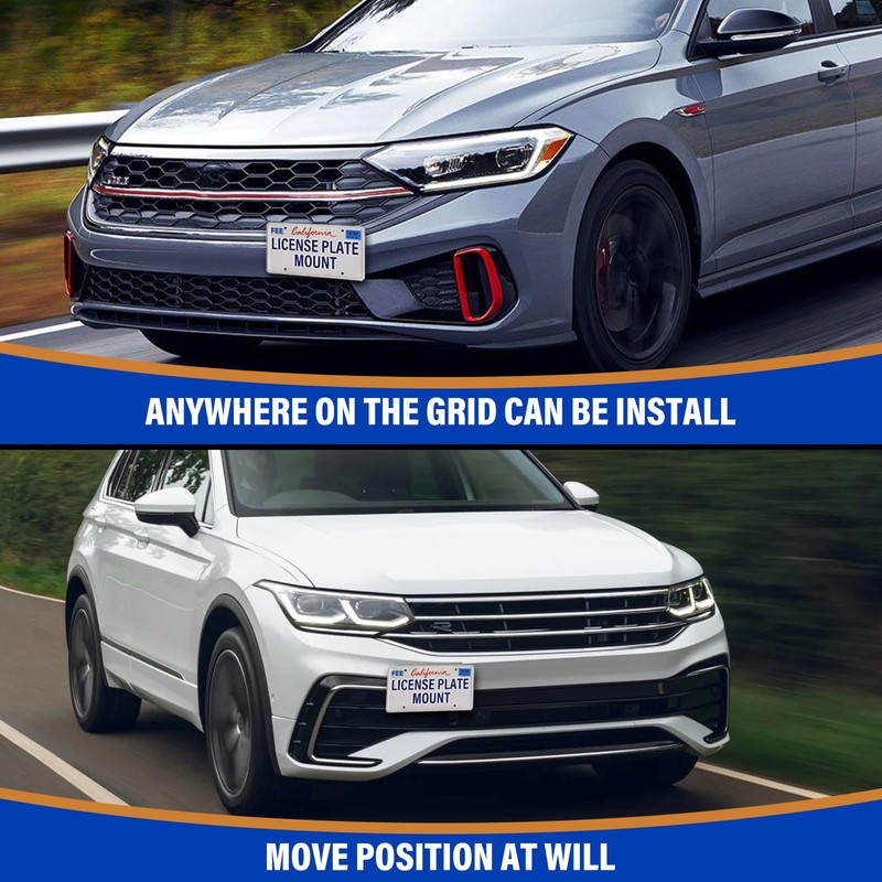 No Drill Front License Frame Compatible with Volkswagen Arteon 2019-2023