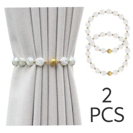 COMVASTARS Magnetic Curtain Tie Holder Curtain Tie Holder Curtain Ties with Thicker Twist Rope & Strong Magnetic Tie Back Suitable for Home Office Curtains Tiebacks Pack of 2