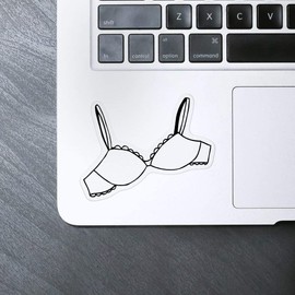 'Bra' Clear Sticker Decal – Waterproof Film for Windows, Cars, Walls & Crafts, Medium (100mm) (DC00024802)