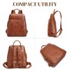 S-ZONE Small Leather Backpack for Women Fashion Designer Purse Anti-theft