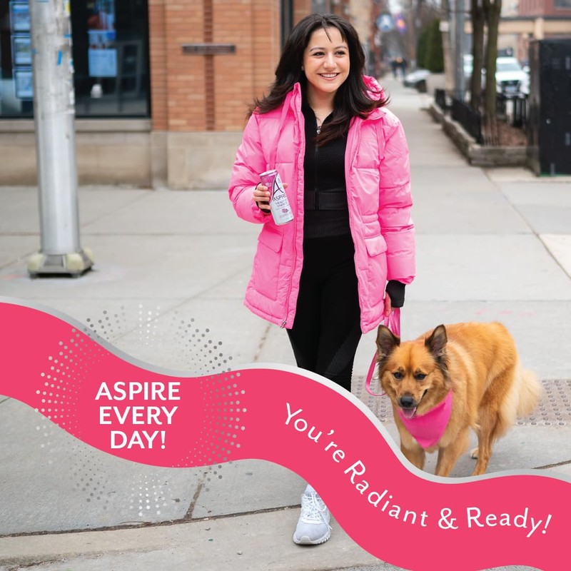 Aspire Strawberry Watermelon, Healthy Energy Drink with Low Caffeine, No
