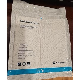 Coloplast EasiCleanse Disposable Washcloth No Rinse Self-Sud Unscented Lot 10 Exp 10/26
