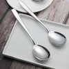 Asking Set of 6 Buffet Serving Spoons, Stainless Steel Large
