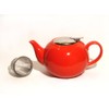 Christmas Holiday Red Ceramic Infuser Teapot and Holiday Flavored Loose