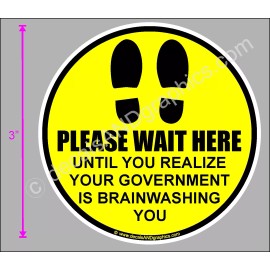 TRUMP 2020 STICKER GOVERNMENT BRAINWASH PANDEMIC ANTI DEMOCRAT DECAL BUMPER