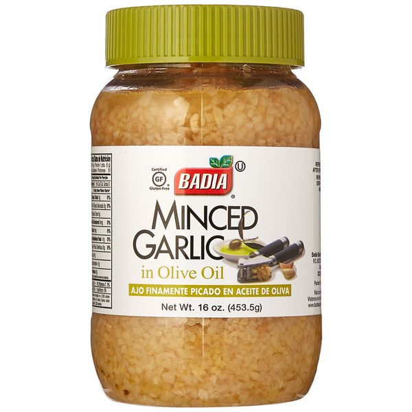 Badia Minced Garlic in Olive Oil 16 oz Pack of 3