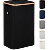 LONBET Laundry Basket with Lid, Made from Breathable Fabric |