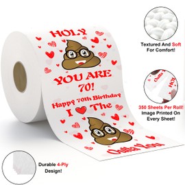70th Birthday Toilet Paper, 70th Birthday Decorations for Her & Him, 70th Birthday Gifts for Him & Her, 70th Birthday Decorations or Gifts for Women & Men, 70th Birthday Party Favors