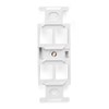 Leviton 41087-QWP QuickPort Duplex Type 106 Insert, 4-Port, White