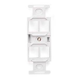 Leviton 41087-QWP QuickPort Duplex Type 106 Insert, 4-Port, White