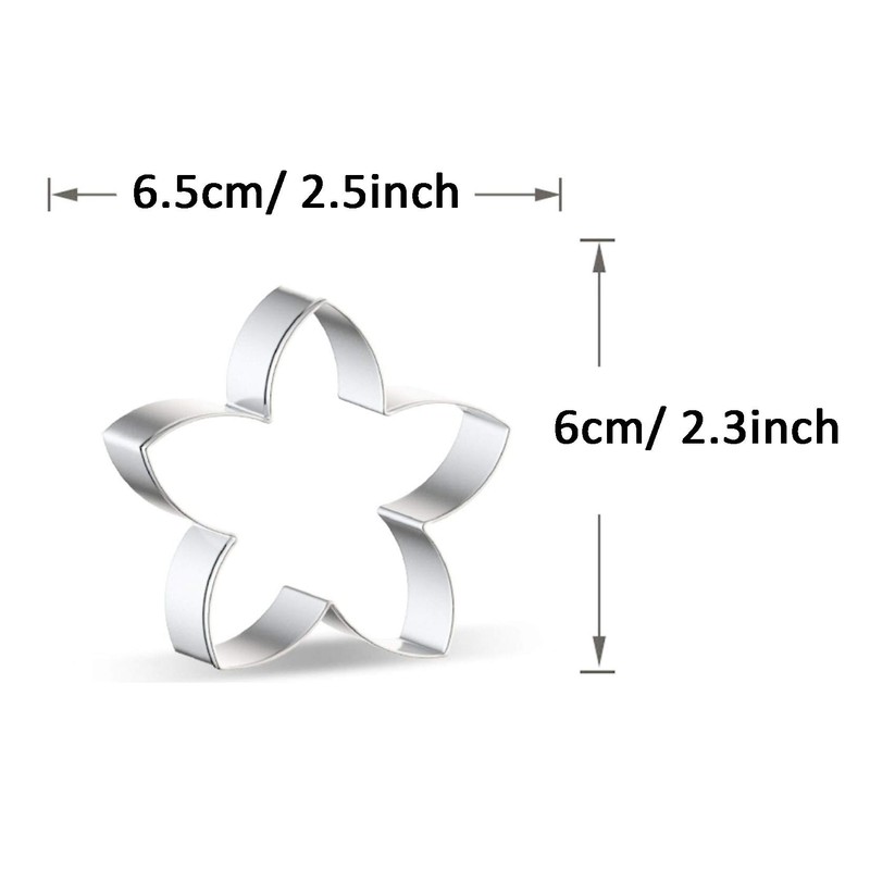 WDYJMALL Frangipani Flower Shape Cookie Cutter - A